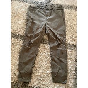Plus size 22w olive green skinny jeans